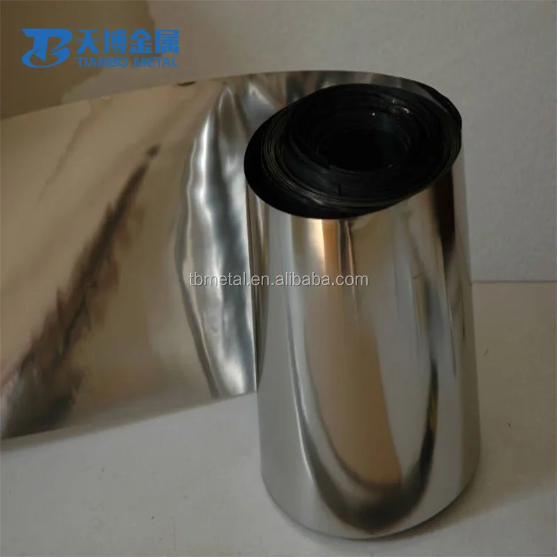 0.1mm Thick 99.95% Pure Polished tungsten foil from baoji on sale in stocks manufacturer factory baoji tianbo metal company