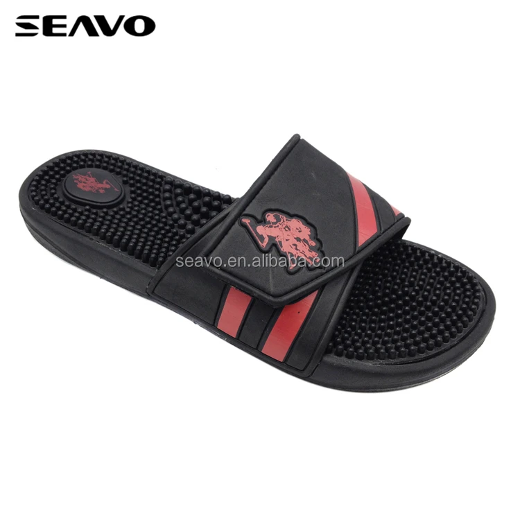 
SEAVO red adjustable upper design japanese health eva sole men massage slippers 