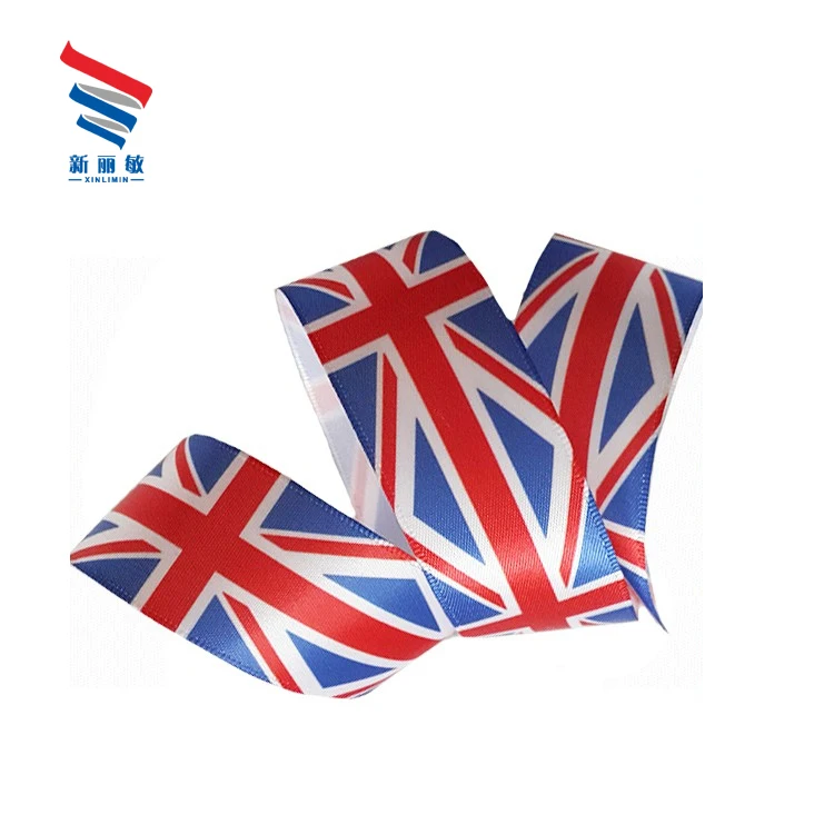 National country red and white british flag stain ribbon for  england