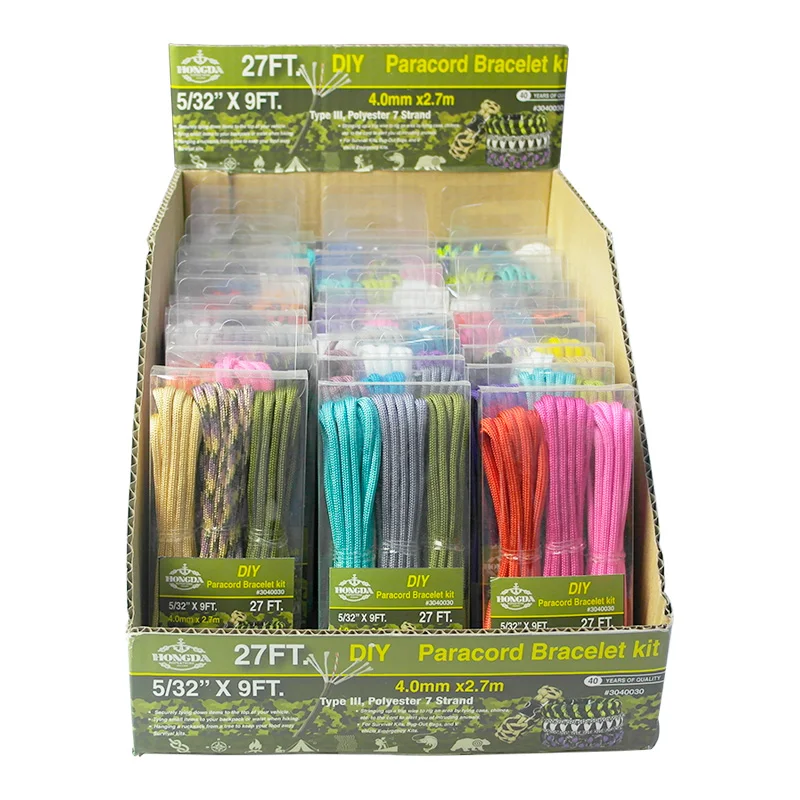 Special HONGDA 4 mm 2.7 m Polyester 7 Strands DIY Paracord Bracelet Kit for Hiking Gear