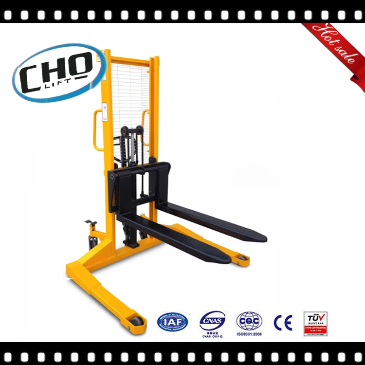 Ningbo Factory 1500kg 2000mm Hand Lift Pallet Stacker