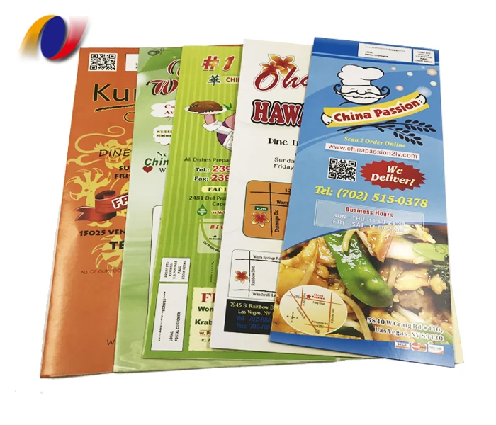 Бумага сложенная для выноски меню еды листовки печать на заказ дизайн печати