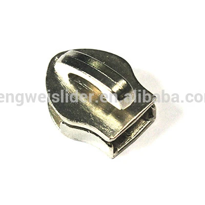 Nylon non lock zipper metal slider only zip head without puller new design for garment