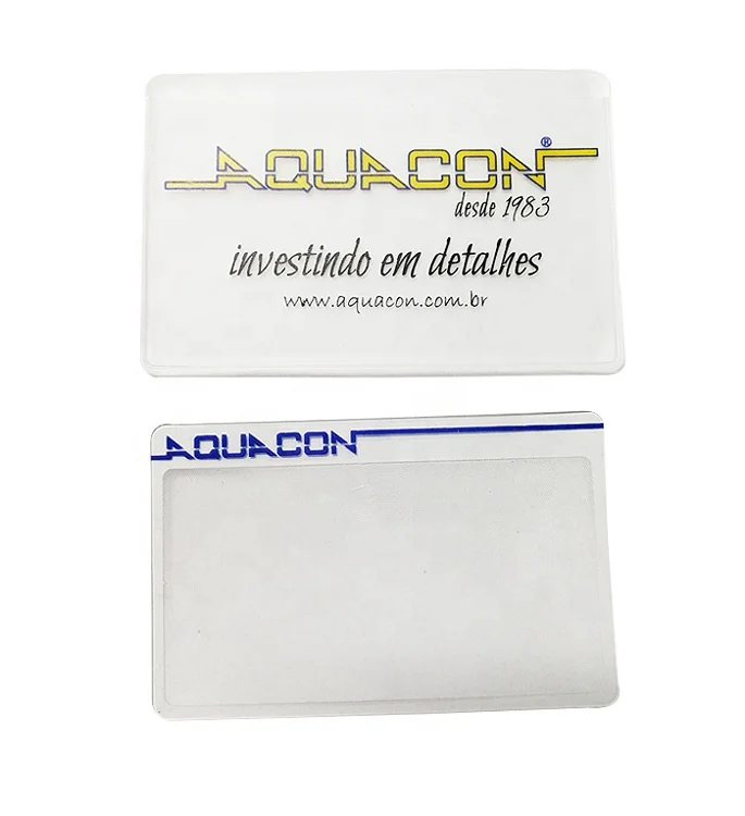 3X magnifier fresnel lens credit card sized magnifying lens with transparent pouch