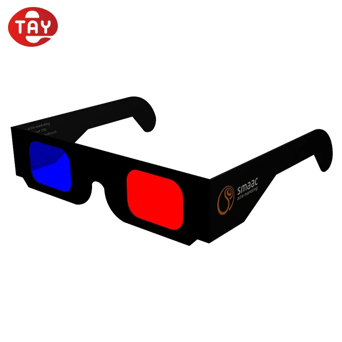  Бумажные 3d-очки с логотипом под заказ/очки Anaglyph для просмотра