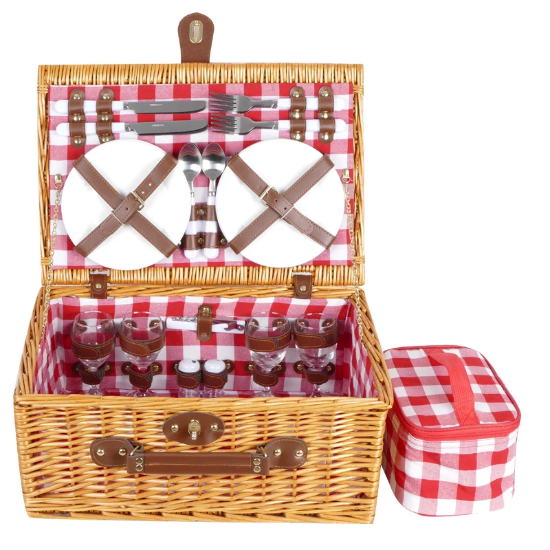 Free Shopping Romantic Ideas Hot Design Handmade Wicker Picnic Baskets