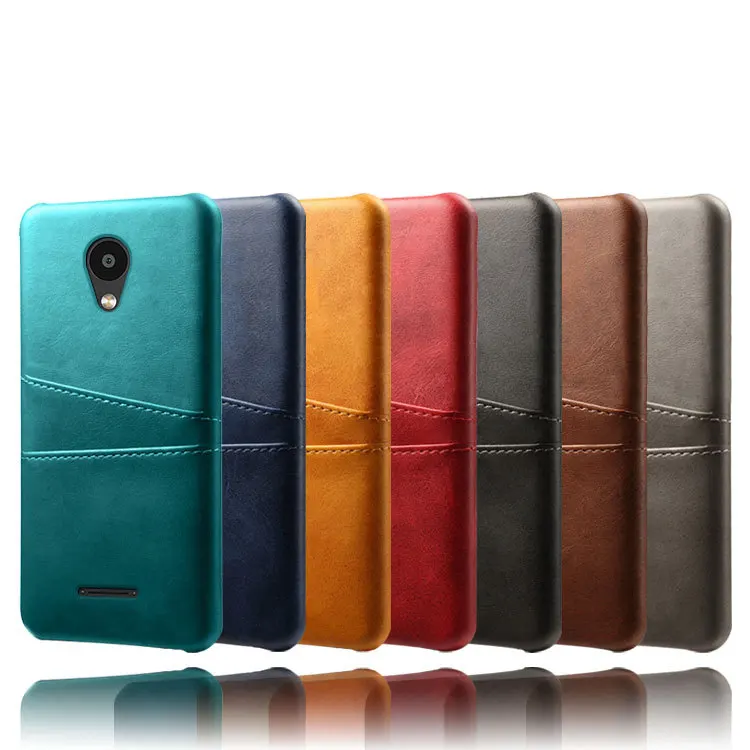 Card Slot Pu Leather Mobile Phone Back Cover Case For Meizu C9
