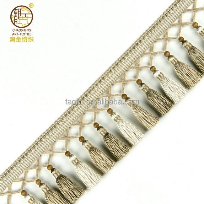 
Decorative Tassel Furniture Decor Carpet Trim Polyester Yarn 