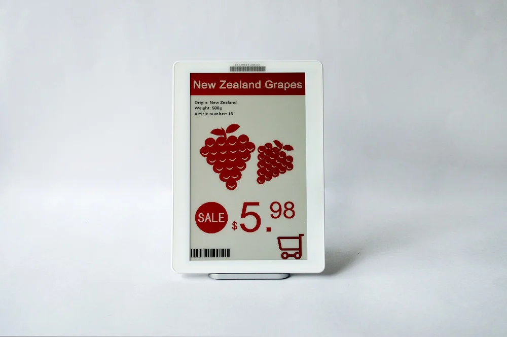 7.5inch ESL Wireless Digital Display Electronic Shelf Label