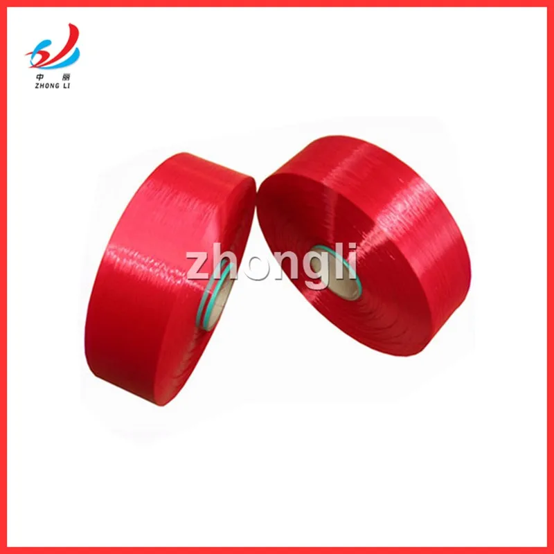 dope dyed poy color 100% polyester yarn (75D-600D) manufacturing