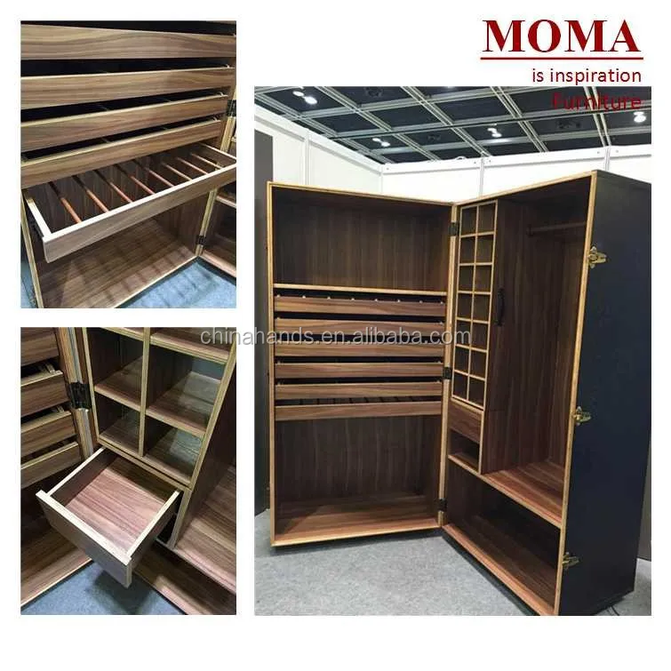 MoMA Furniture Latest Wooden Bedroom Dressing Wardrobe Cabinet Designs/Slide Open Chest Design