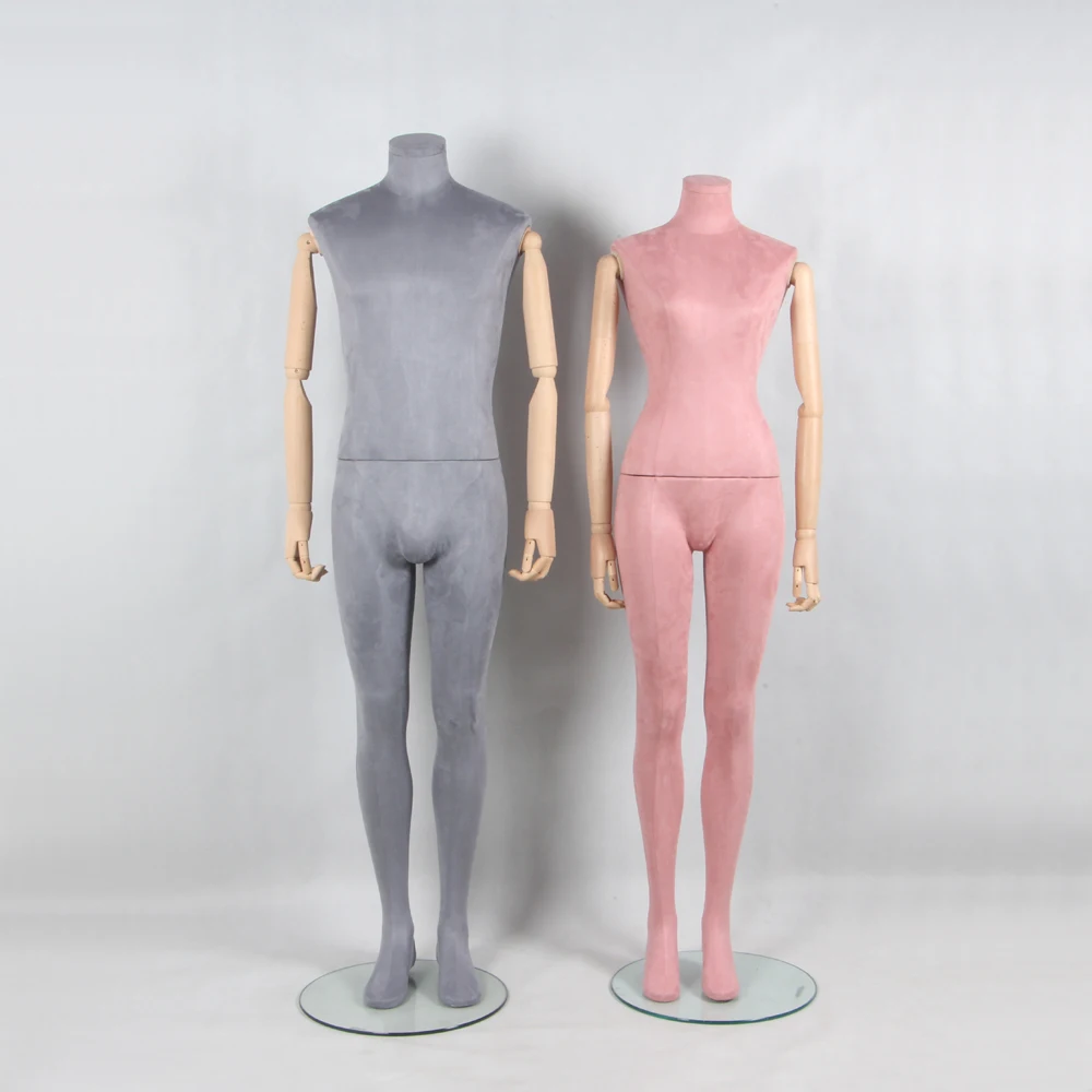 Fashion Grey Fabric Headless Wholesale men Mannequins Tailoring dress dummies Mannequin with beech arms on sale