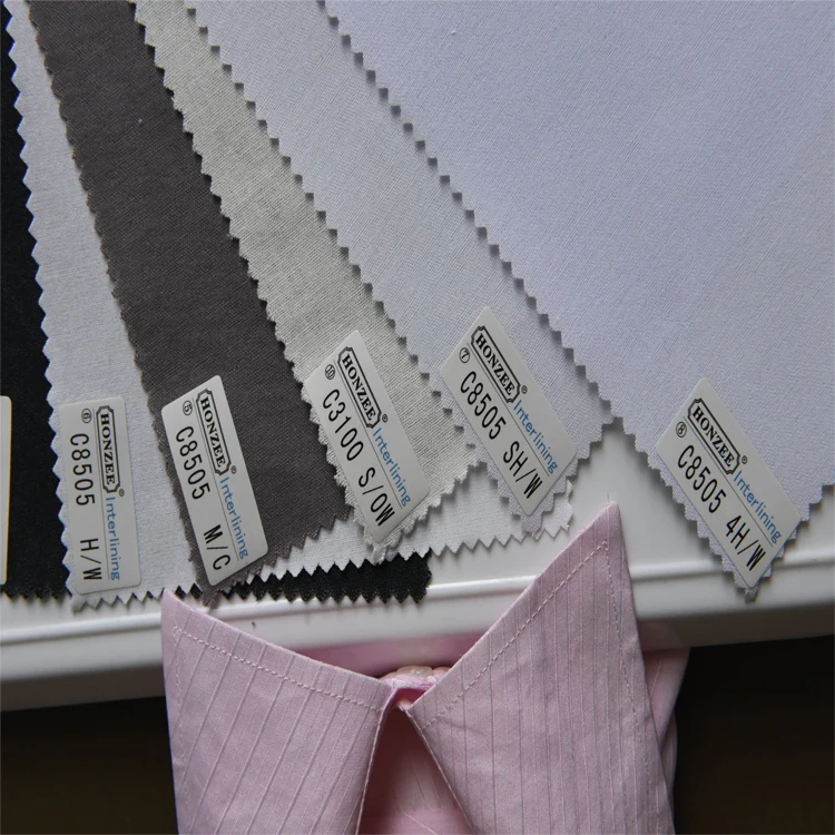 cotton textiles collar interlining fabric for shirts or cuff
