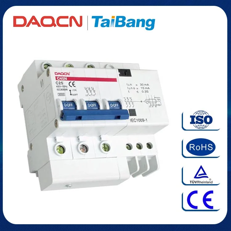 DAQCN Земли Leakerage Выключатель Dz47le Остаточный Ток Автоматического Выключателя