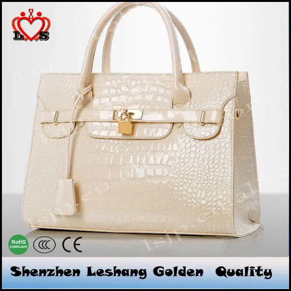 Korea wholesale handbag, crocodile grain handbag & 100% genuine leather handbags.