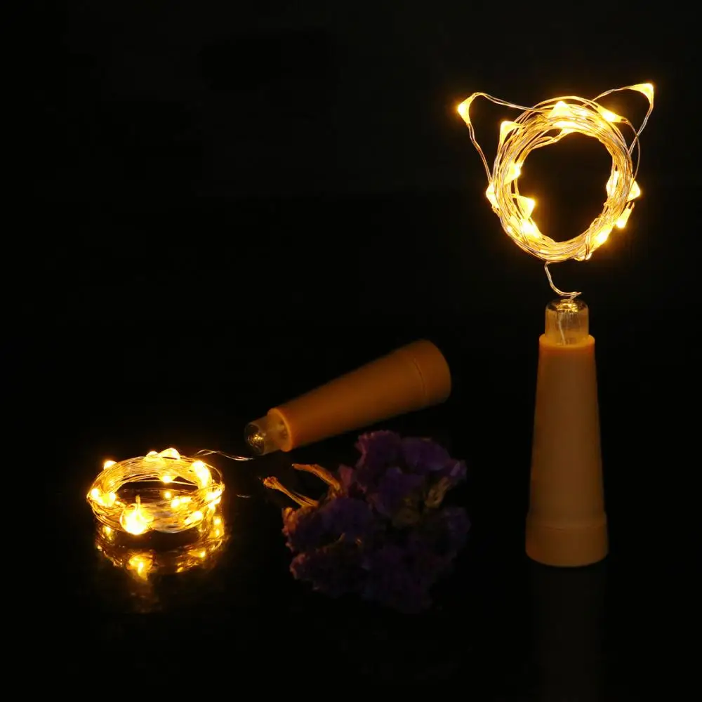 Wine Bottle Cork Lights Copper Wire Fairy Light Battery Operated For Christmas Party Bar String Lights Decoration