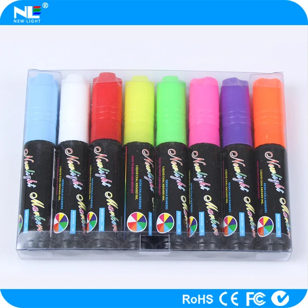 Fluorescent magic smooth nib marker pen / LED light board neon highlighter marker