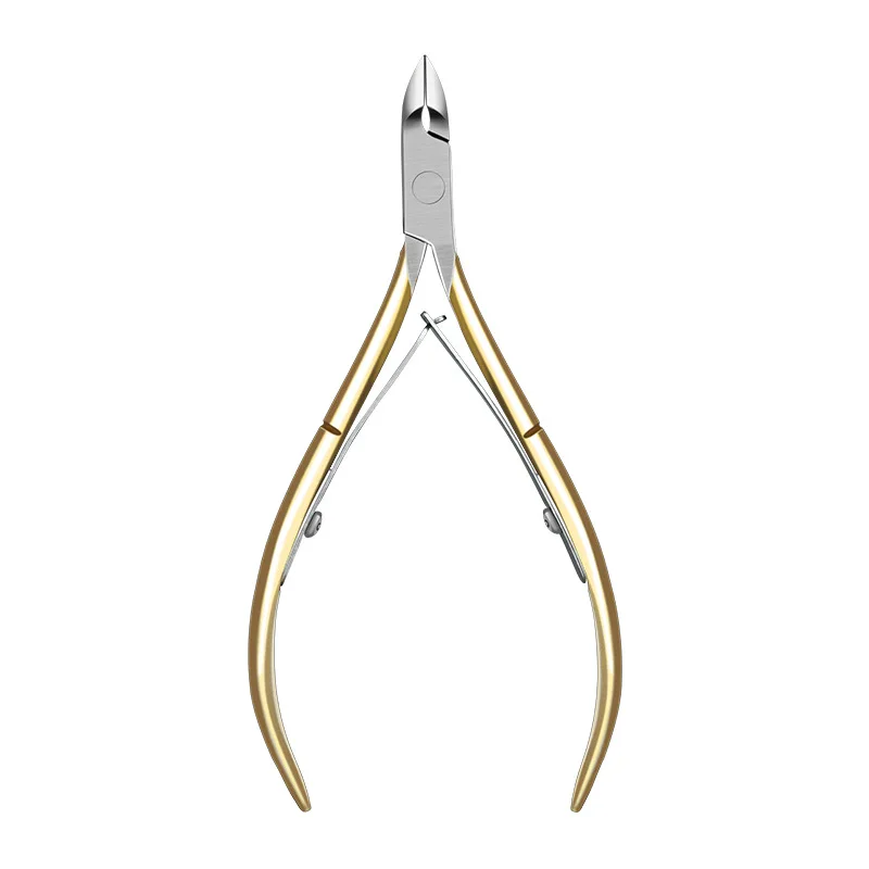 Stainless Steel Cuticle Nippers Professional Finger toe Care Manicure Nail Clipper Dead Skin Tools Gold and Sliver