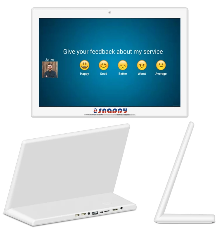 7 дюймов Android клиентского отзыва система управления с сенсорным экраном из серии все в одном, с сенсорным сервис рейтинг терминал с L для изогнутой поверхности