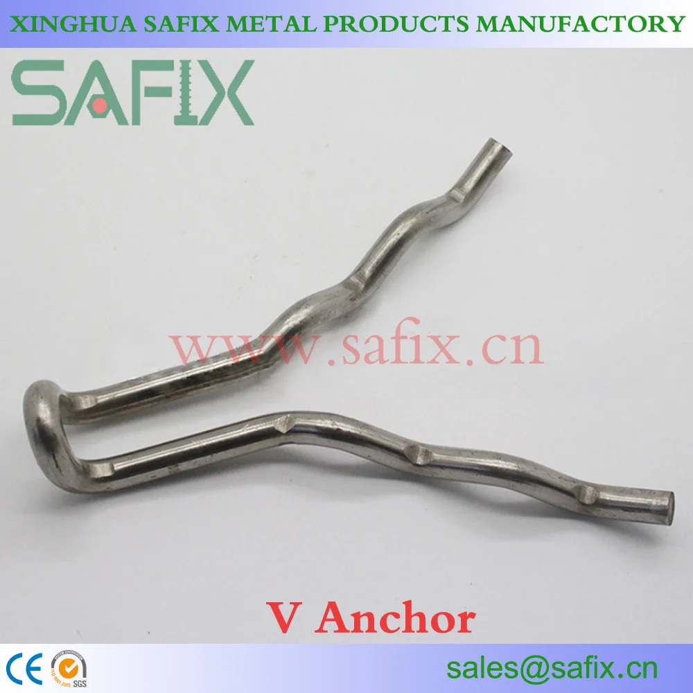 
stainless steel 304 316 310S S31803 S31805 V anchor for furnace heating insulation anchor 