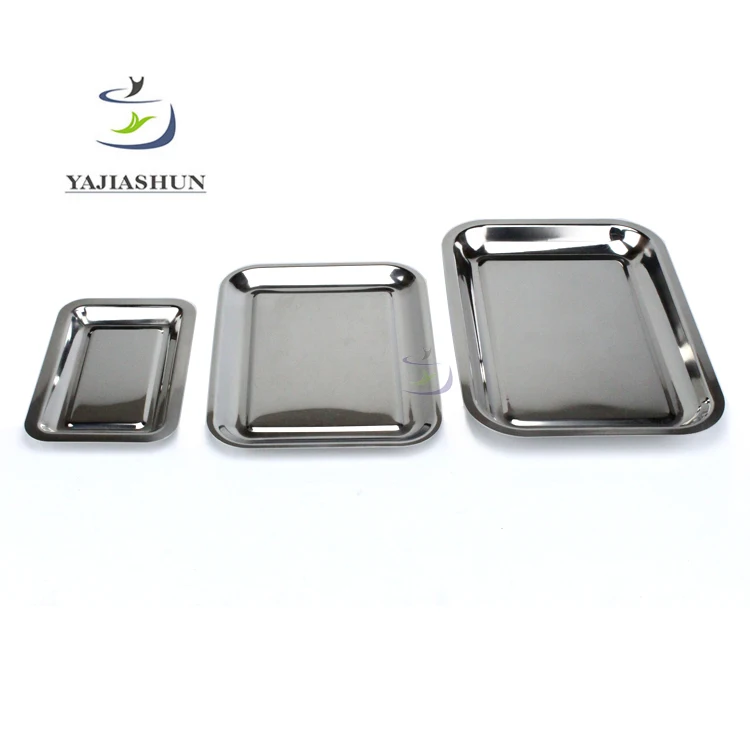 Cheaper Good Quality Stainless Steel Dessert Plate Food Container / Outdoor Picnic Tray Dish Plate