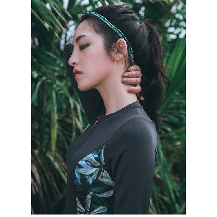 Cheap Custom Sublimated Women Long Sleeve surf Rash Guard