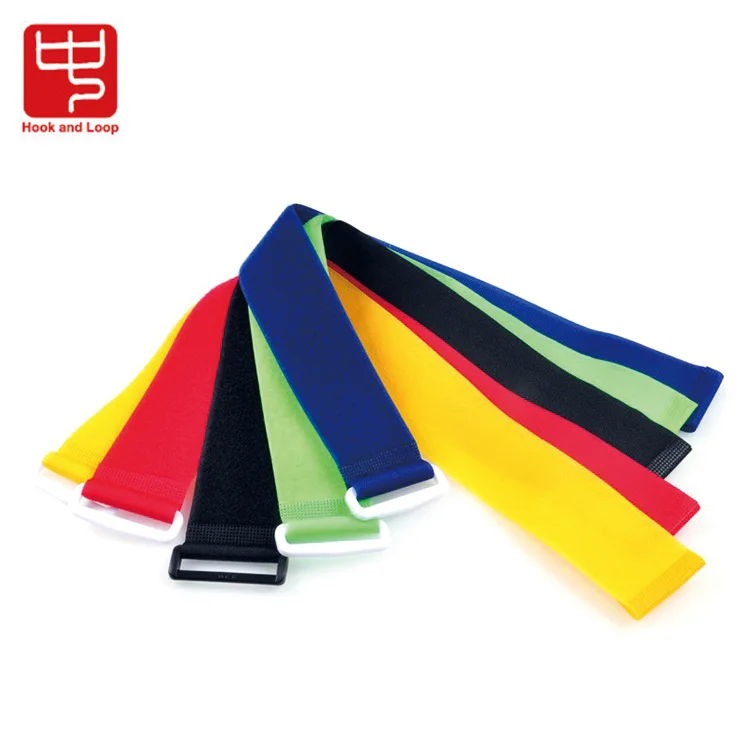 Heavy duty hook and loop strap withe metal buckle