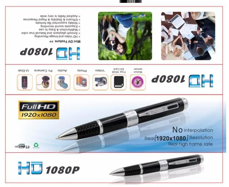 
1080P not wifi Spy Pen Camera Audio Video hidden Recorder portable Mini DV Camera Pen wholesale 