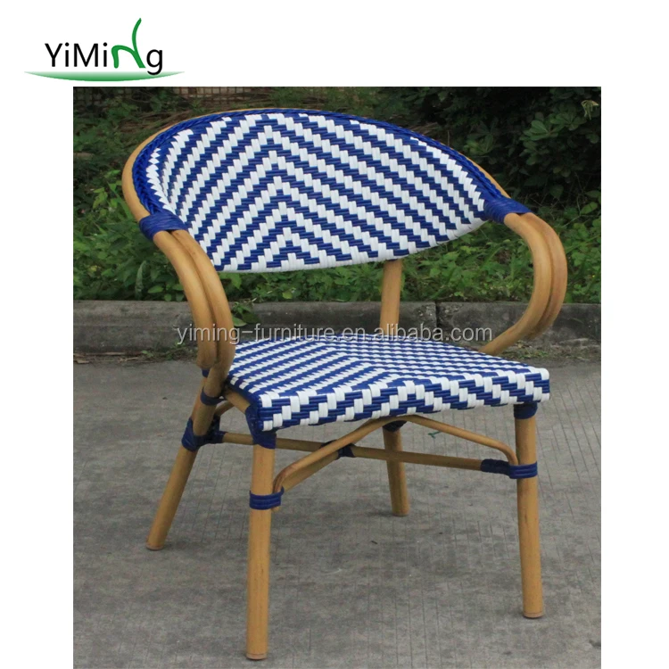 
Popular Wicker Bamboo Finish Restaurant French Rattan Kid Chair 