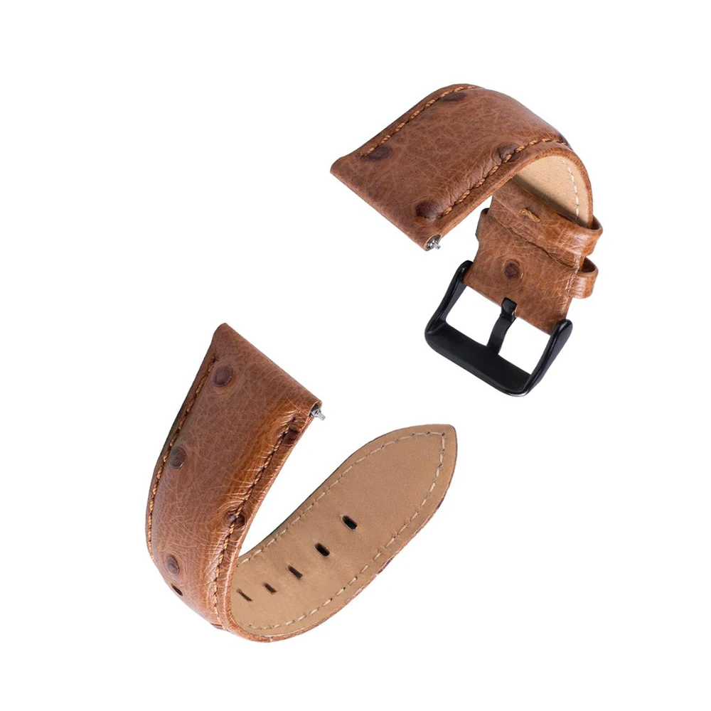 
Best selling 38 mm 42 mm Smooth Oil Leather strap Strap with stainless steel buckle Suitable for smart watch strap 