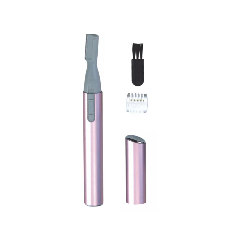 Недорогой Модный женский электрический триммер для бровей PRITECH на батарейках