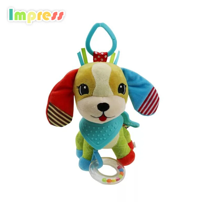 Small baby toys musical hanging rattle toys for kids with teether and bell
