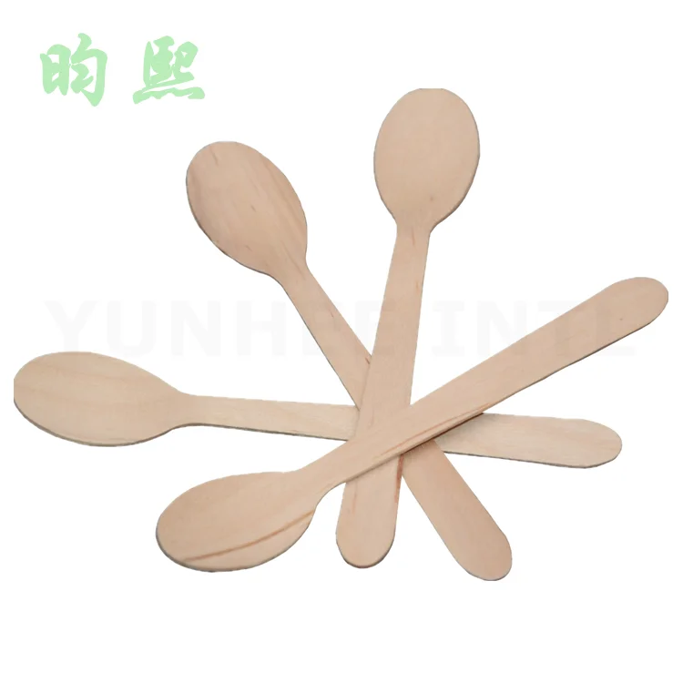 
F-S-C Approved Birch Wood Disposable Gelato Spoon 