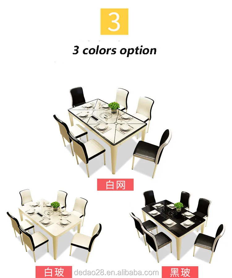 Modern style Dining Table set and Chairs Sets for 4/6 Persons wooden Kitchen Dining Room Furniture Rectangle shape