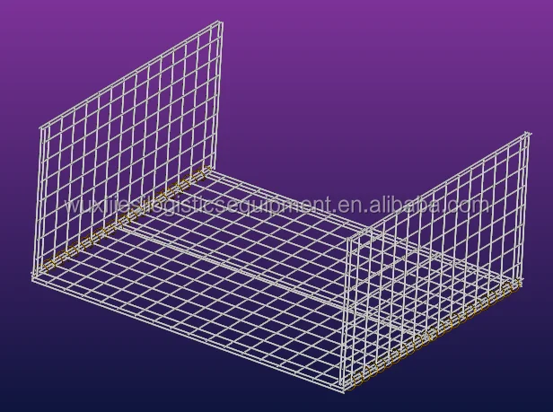 mesh box logistics storage cage with castor,net pallet with castor