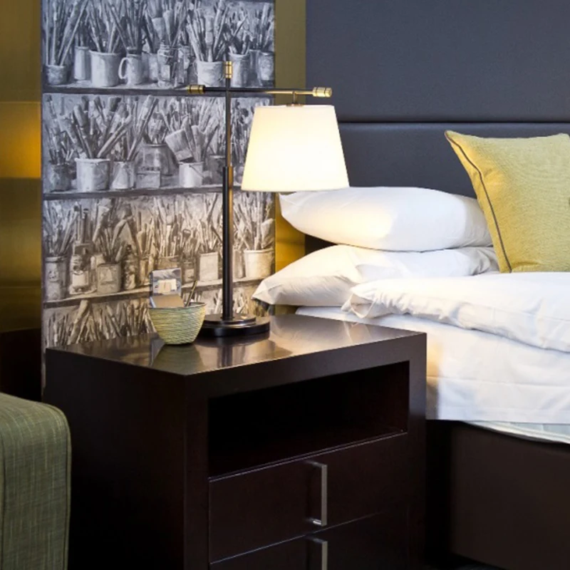 2020 Vintage E27 Desk Light Black Shade With Lamps For Study Modern hotel Bedside Lighting  Indoor Office decorative Table Lamp