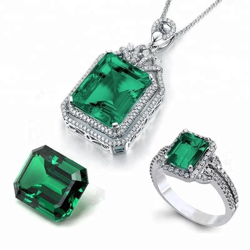  Изумрудный свободный 0.5ct глубокий зеленый натуральный драгоценный камень Муассанит Алмазный альтернативный принцесса Ограненный классический