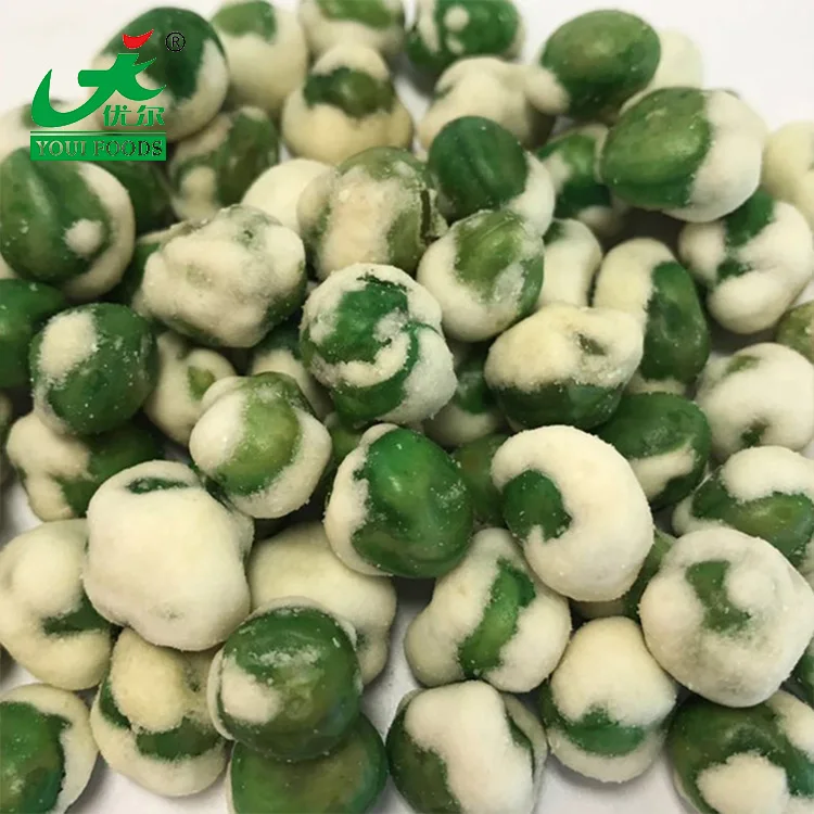 kosher certified coated white wasabi green peas snacks for sale