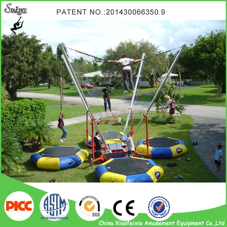 The Most Funny Outdoor Trampoline Equipment Bungee Jumping For Sale