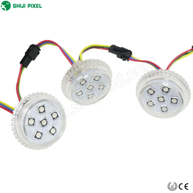 Programmable 35mm dot led pixel light digital led cabochon modules Addressable led turbo amusement Rides bumper cars signs