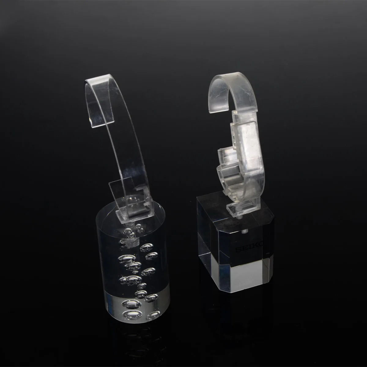 2014 горячей продажи C клип прозрачный акрил часы дисплей стойки стенда