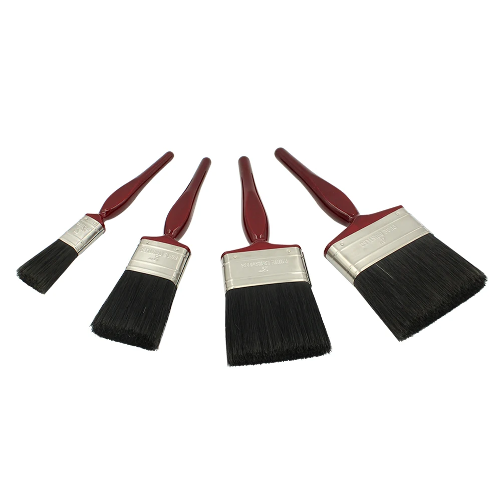 Custom Made 1 Inch Red Handle Bristle Paint Brush