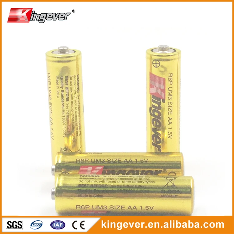 Kingever r6p aa 1.5v battery with Aluminum foil