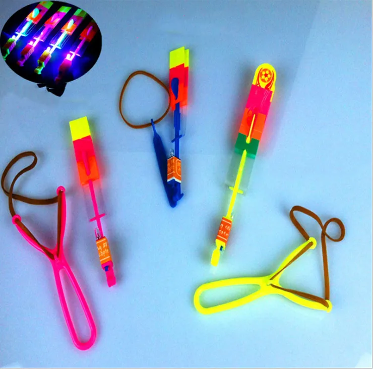 
Wholesale Light-up toy slingshot Light Blue Flying Led Arrow Helicopter,Amazing Led Arrow Helicopter Toy 