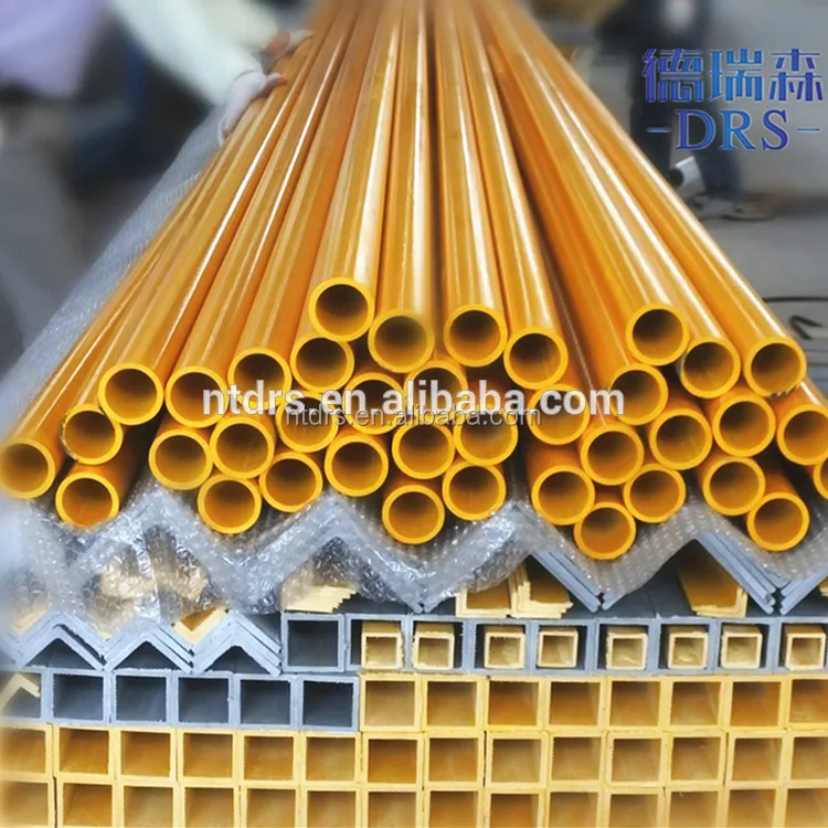 glass fiber reinforced plastic manufacturers grp pipes in China/FRP Pultruded products fiberglass square pipe