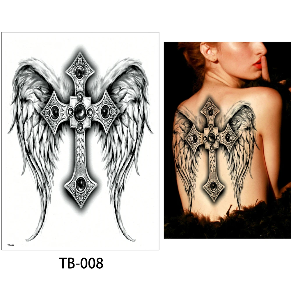 
TB Full Back Huge Religious statu Tattoo Stickers 