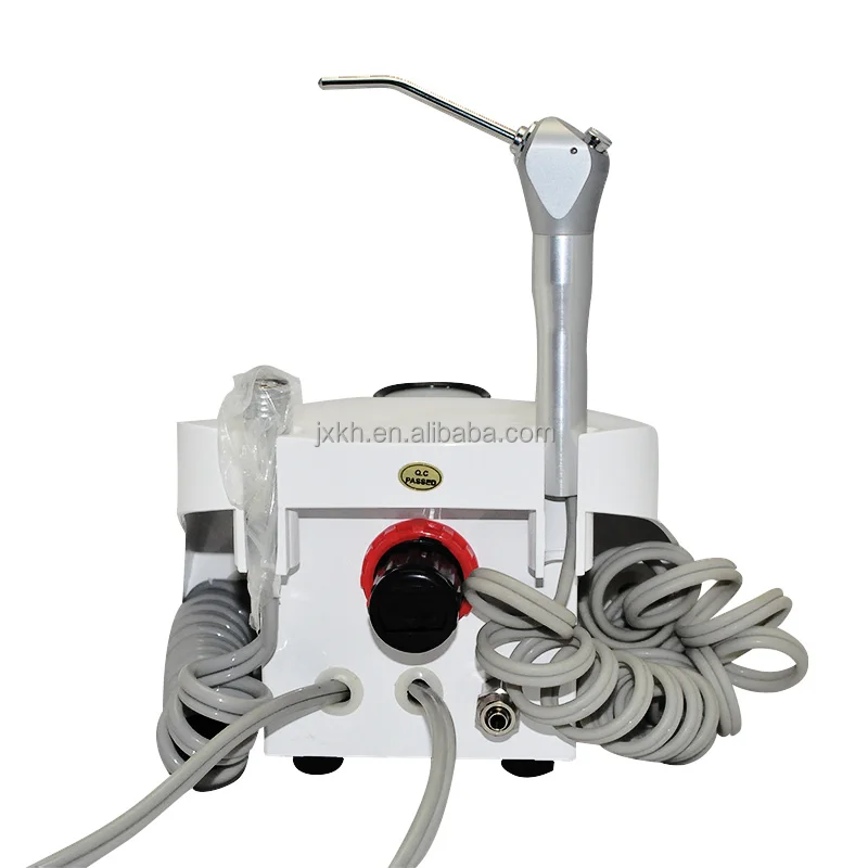 Portable Dental Turbine Unit Air Compressor Water 3 way Syringe Handpiece 2 Hole