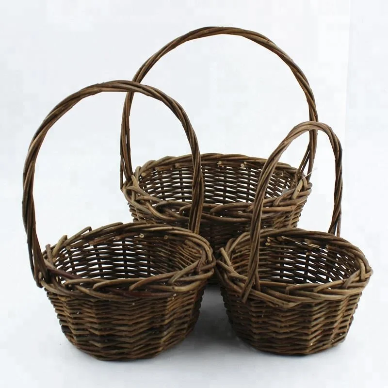 
Large grey color wicker baskets 