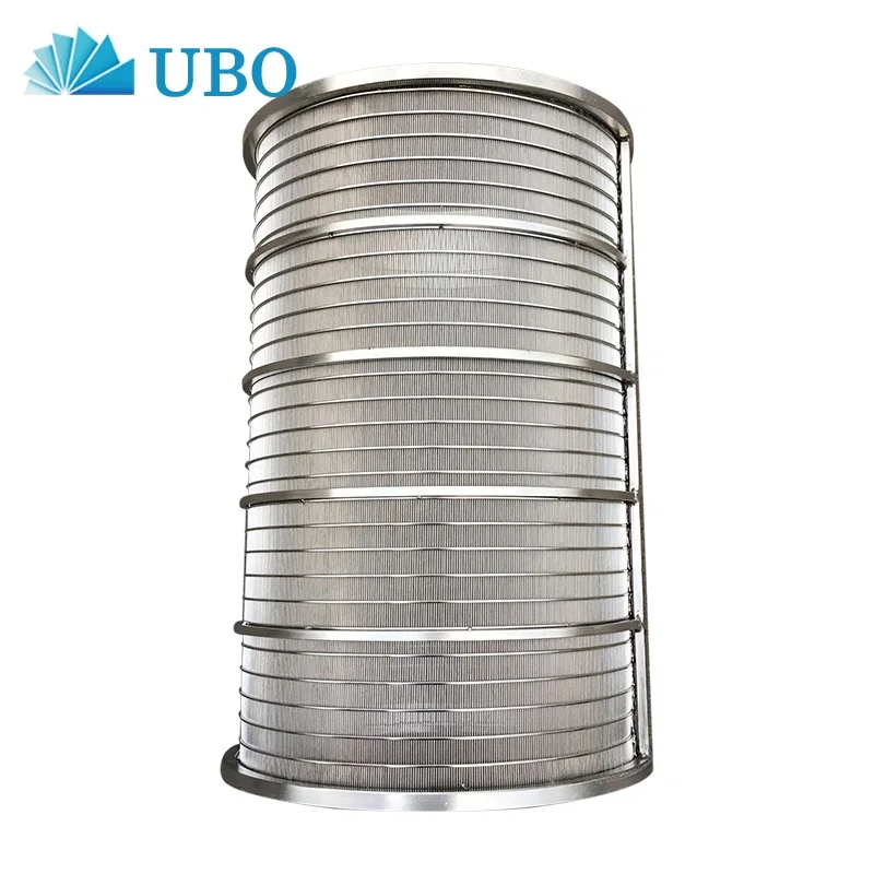 Customized SS Wedge Wire filter Screen Tube/ Basket element Fish Drum Screen for Water and Effluent Treatment Filter
