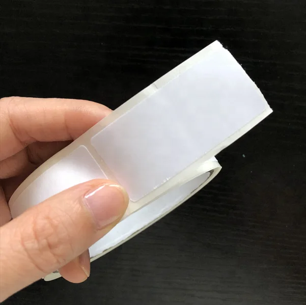
custom size blank waterproof Adhesive satin fabric sticker for garment 